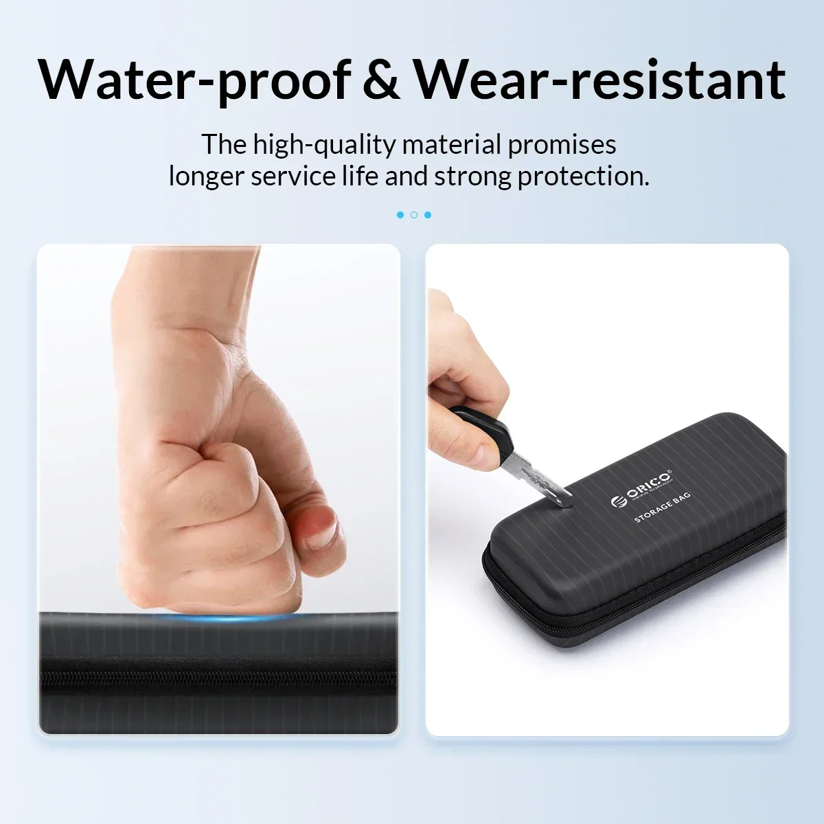 ORICO Ssd Nvme M2 Hard Disk Case Protection Bag for External M.2 Case/M.2 SSD /USB Cable /U Disk Large Capacity Storage Bags