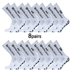8 pairs of new FS mid tube glued football socks for sports training and competition, non slip and breathable socks