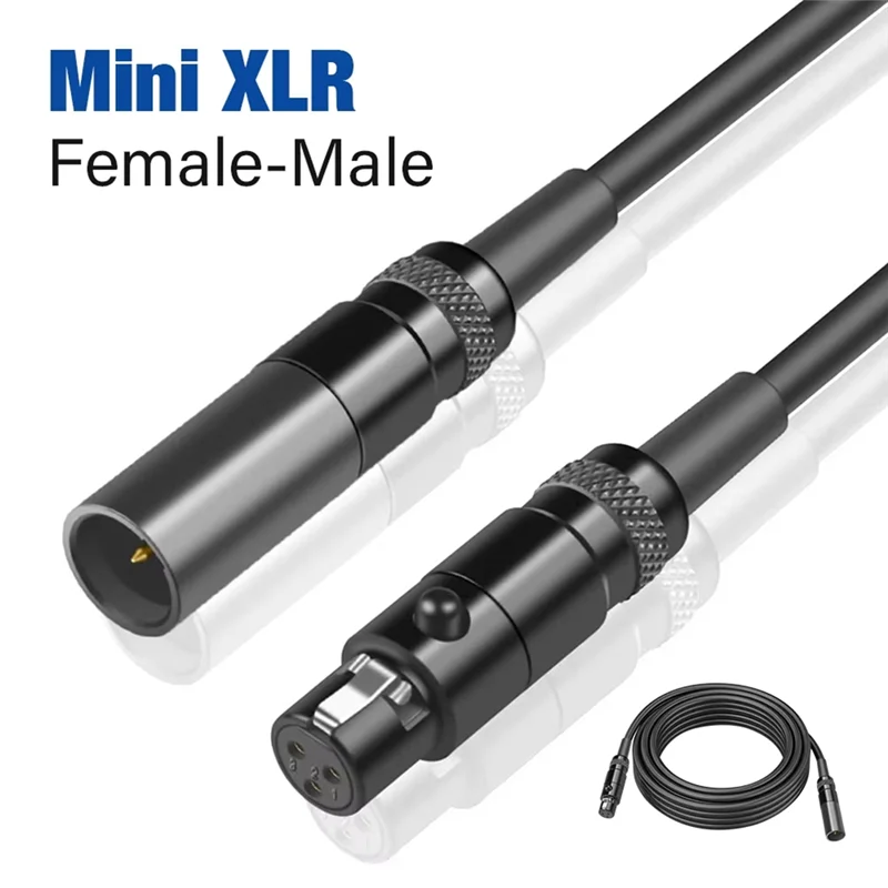 JABS-XLR 3 دبوس ذكر إلى XLR 3 دبوس أنثى كابل صوت صغير لسماعة الرأس ل-سينما 4K كاميرا خط موصلات التوصيل #5