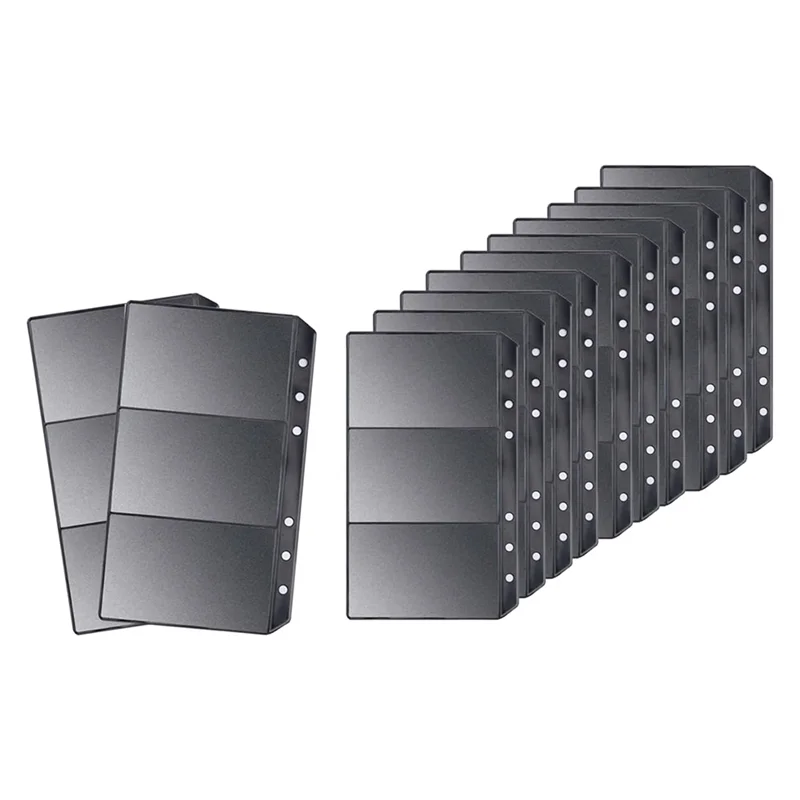 

AT82-черный A6 карманы для папок 12 шт. ПВХ для конвертов для наличных денег многоразовый чехол на молнии бюджет для наличных денег