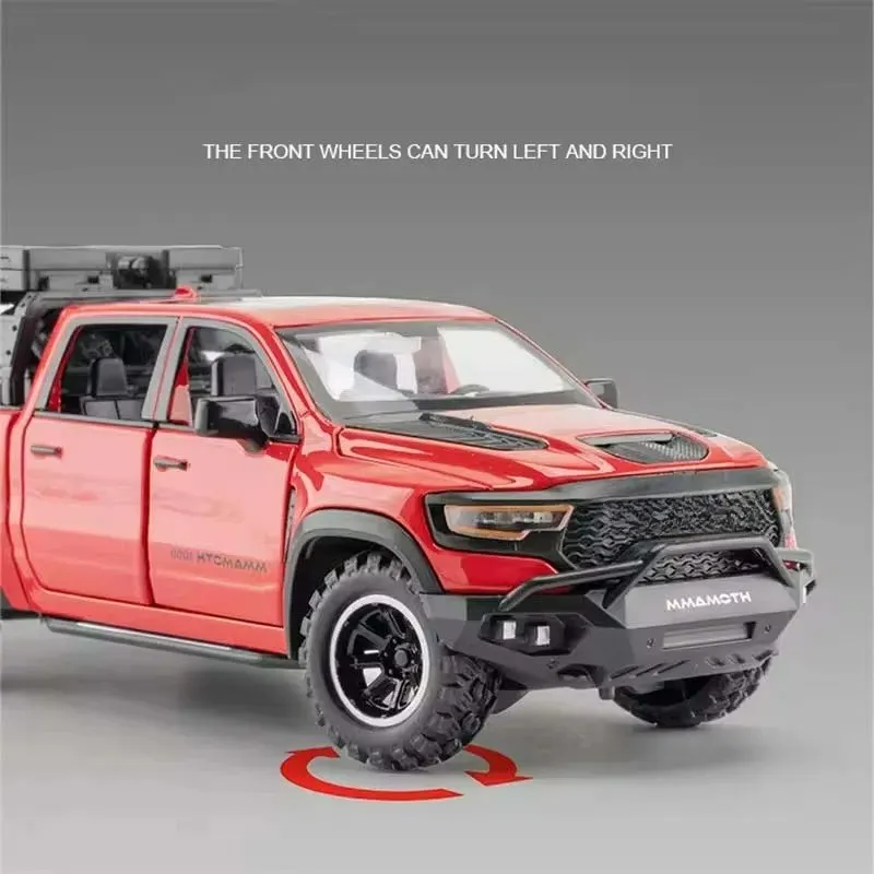 تخصيص 1:32 شاحنة صغيرة سبيكة بيك اب نموذج سيارة دييكاست المعادن على الطرق الوعرة نموذج سيارة الصوت والضوء محاكاة لعبة أطفال #4