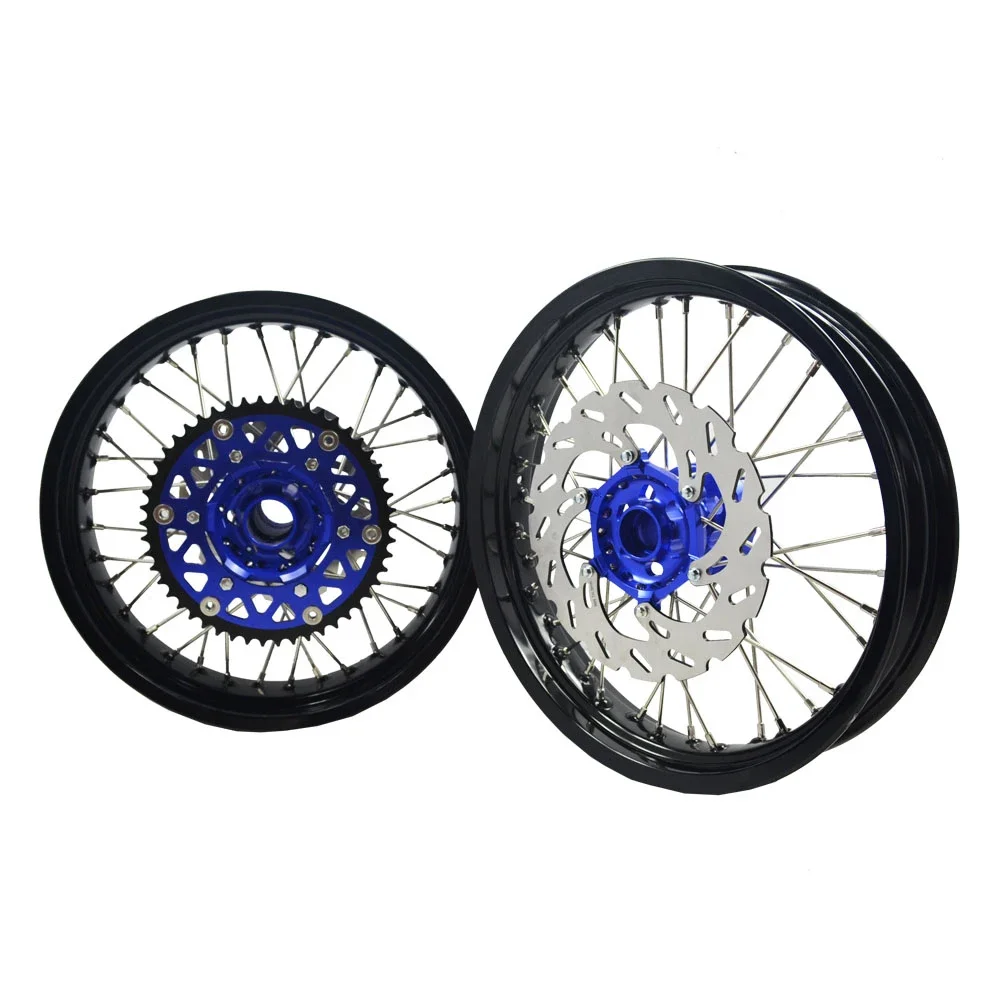 Super Motard 17 Inch Aluminum Alloy YZF250 YZF450 Motorcycle Wheels Rims Set