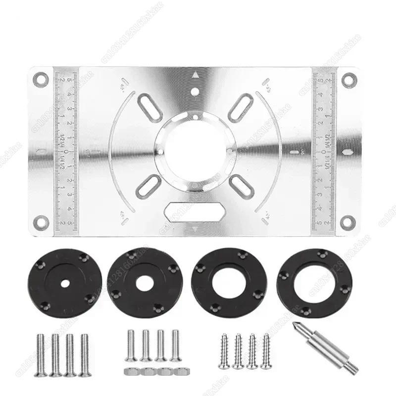 

Aluminum Router Table Plate for Woodworking Table Top Insert Mounting Plate Wood Tools Trimming Milling Machine With Accessories