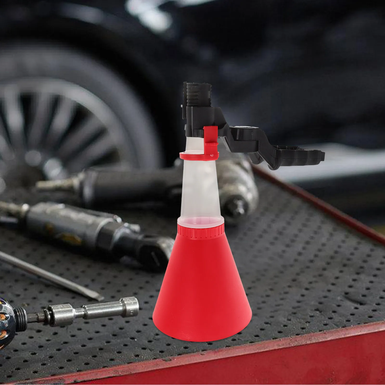 

Large Diameter Oil Funnel Plastic Universal for Car Motorcycle Engine Oil Filling Tool Leakproof No Spill Funnel Gas Tank