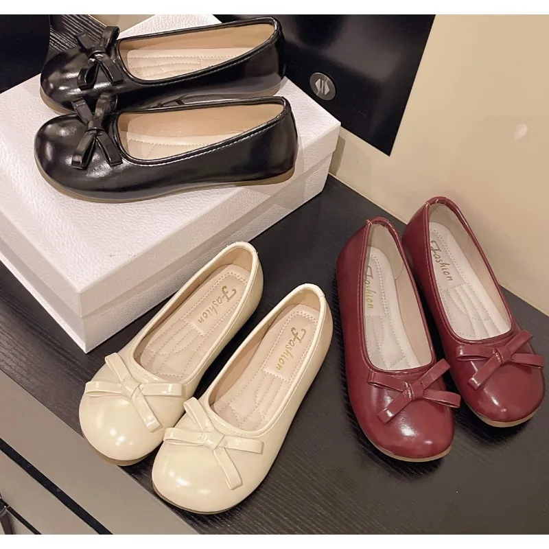 

Gold Silver Elegant Bowknot Round Toe Women's Flat Comfort Slip-On Ladies Ballerina Single Mules Shoes Zapatos Mujer