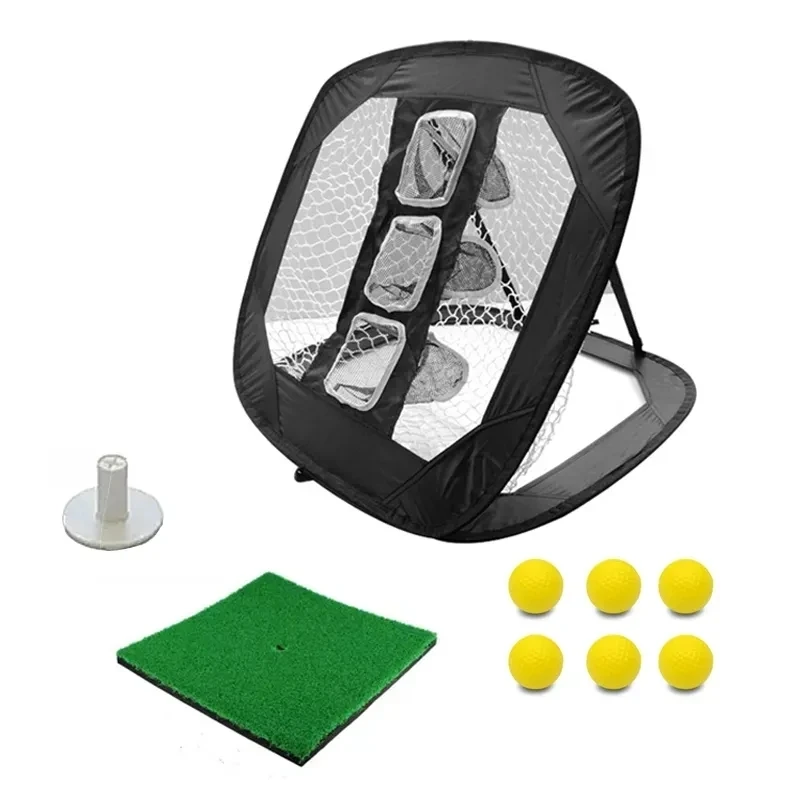 Portable Indoor Outdoor Hitting Practice Chipping Golf Nets with Ball Tee