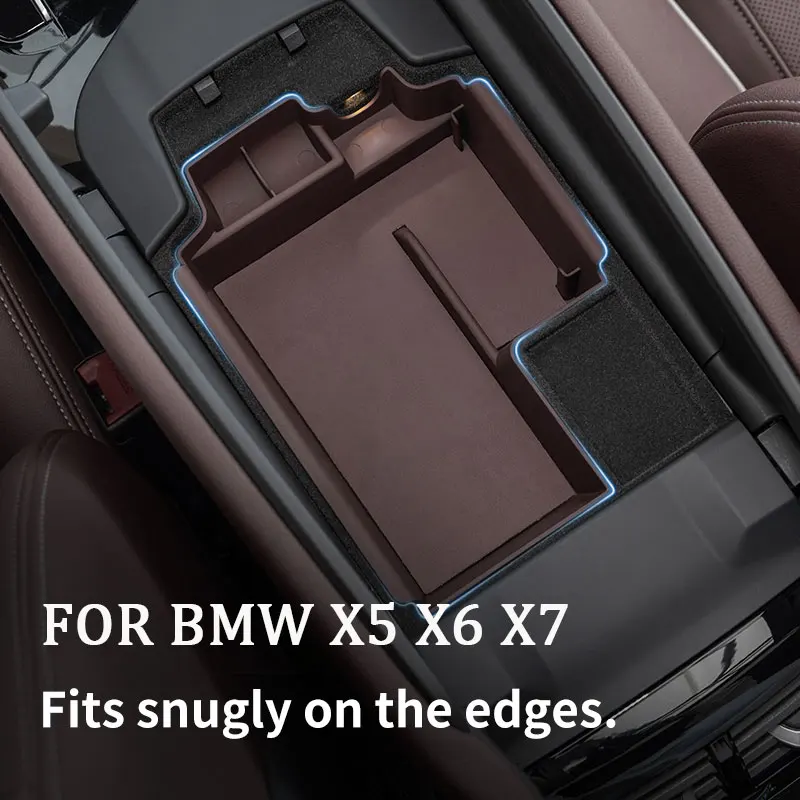 For BMW X5 X6 X7 F15 F16 G05 G07 Car Central Storage Box Organizer Interior Accessories Auto Styling Interior Decoration