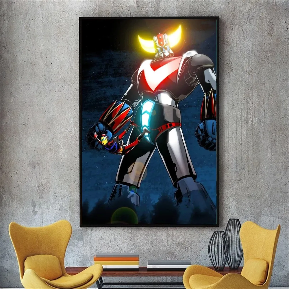 AAA Cartoon Art Robot G-Goldorak M-Mecha Poster Kraft Club Bar Paper Vintage Poster Wall Art Painting Bedroom Study Stickers