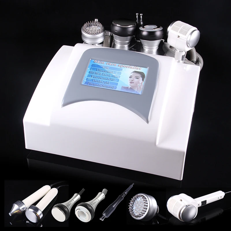 7 in 1 Cavitation Vacuum RF Light Photon Microcurrent Ultrasonic Cold Hammer Skin Rejuvenation Dermabrasion Facial Salon Spa