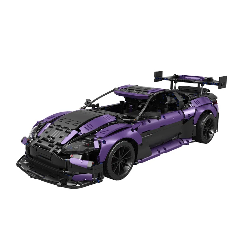 KAKU C001 Auto sportiva creativa Viola Building Blocks Giocattolo Piccole particelle Modello di assemblaggio fai-da-te Regalo educativo per bambini Ragazzi