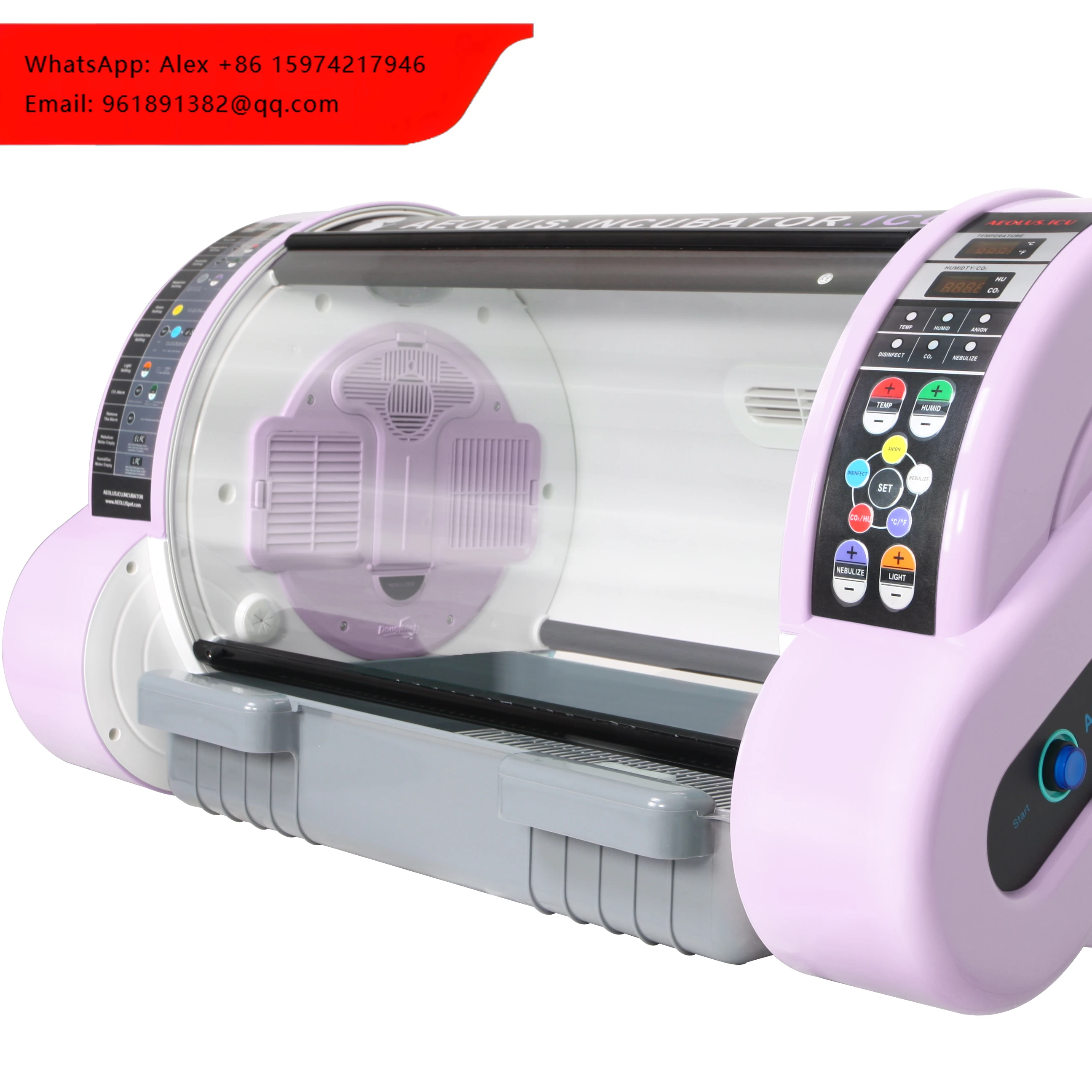 Small Animal Use HF-1803 Pet ICU CO2 Monitoring Incubator Veterinary Puppy Incubator