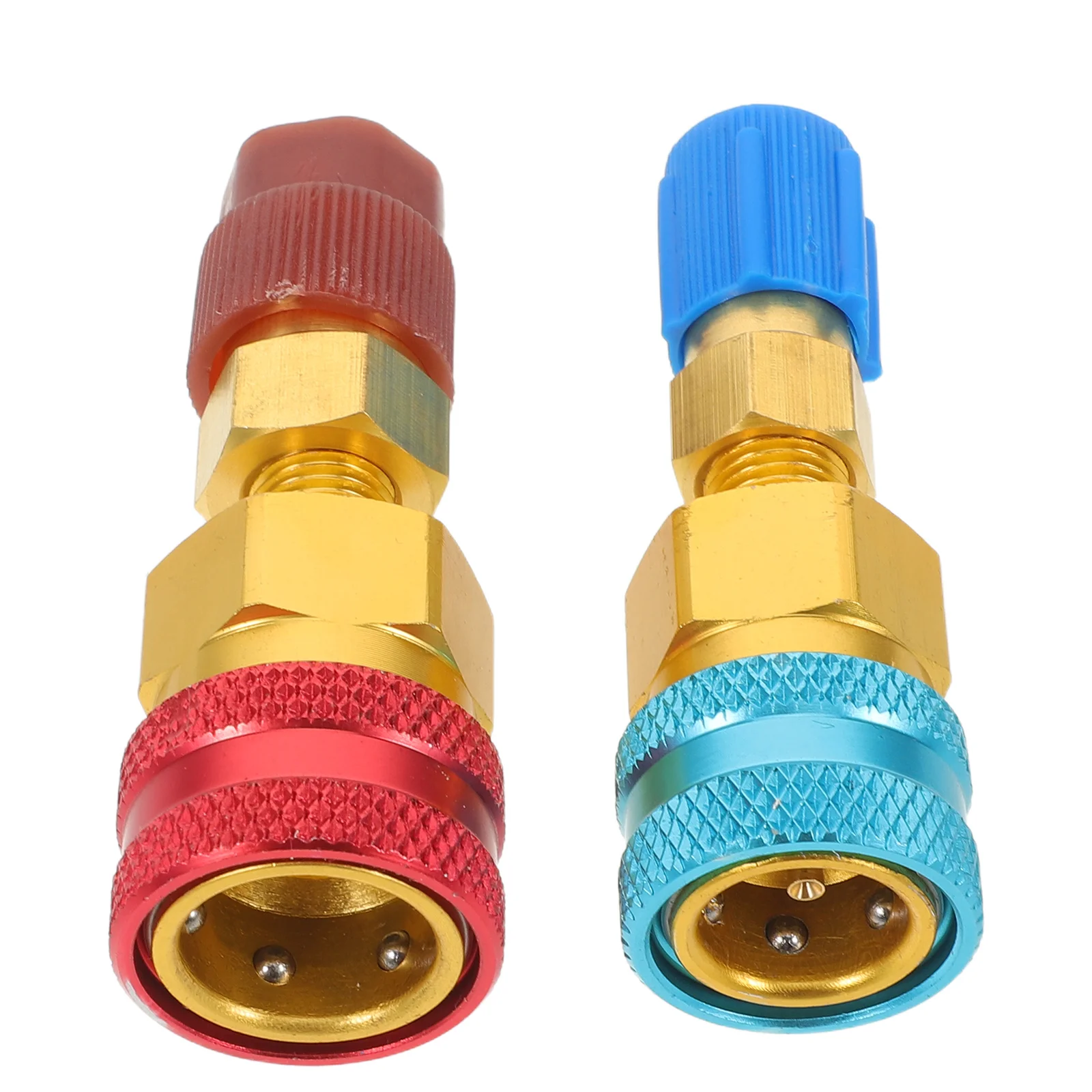 

2Pcs R1234yf Quick Connect Fittings Sturdy Air Conditioner Hose Adapters Leak Proof Sealing Performance Refrigeration