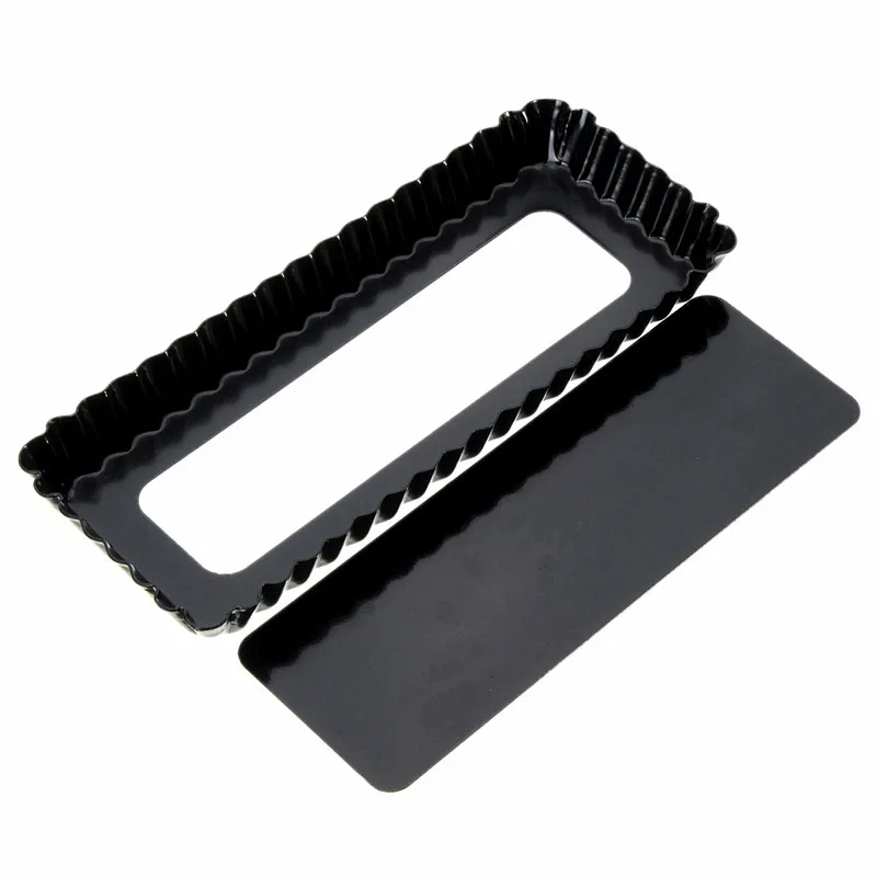 Teglia Per Quiche E Torte 22 Cm Con Fondo Rimovibile, Antiaderente In Acciaio Al Carbonio, Teglia Scanalata