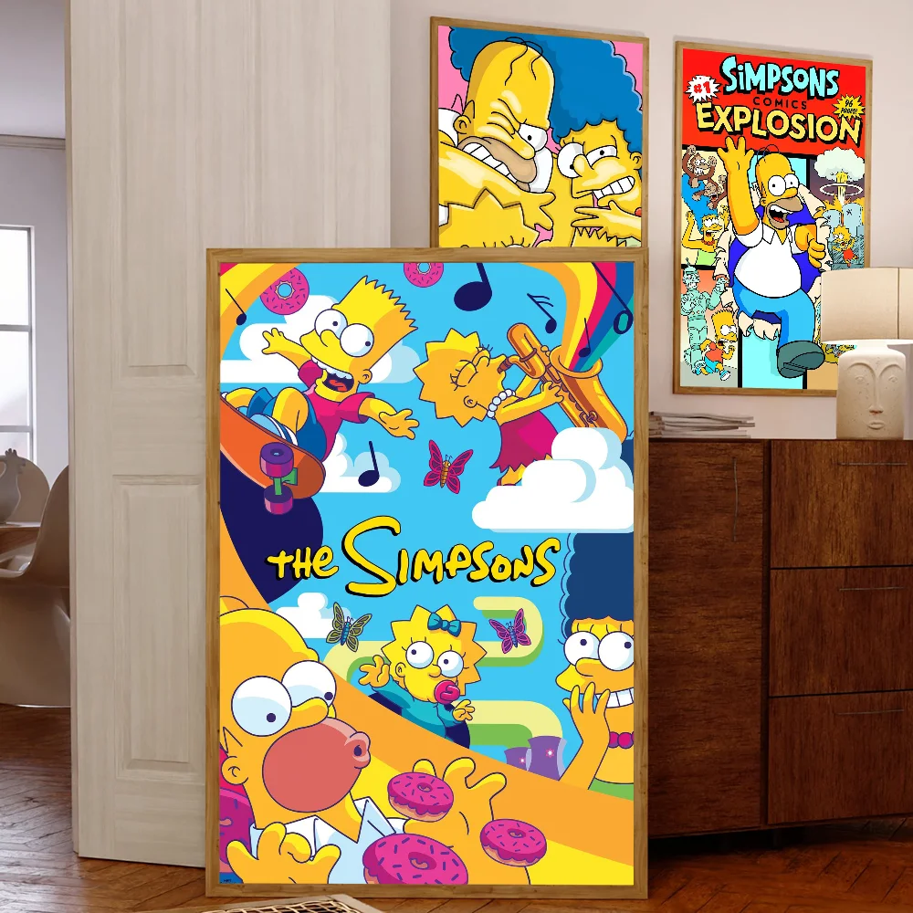 Classic Anime Simpsoning Canvas Painting Wall Art Pictures Cartoon Classic Movie Posters Vintage Room Bar Cafe Decor Home Decor