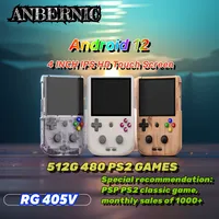 ANBERNIC RG405V  4 INCH IPS HD Touch Screen Android 12 Handheld video Game Retro portable Console  512G PS2 PSP 3DS Gift