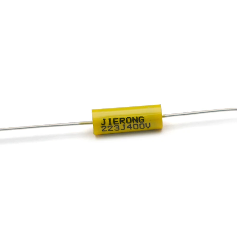 30Pcs Axial Capacity Polyester Capacitor 223J400V/473J400V 0.022uf/0.047uf Brass Leg Electric Guitar Tone Capacitor Yellow