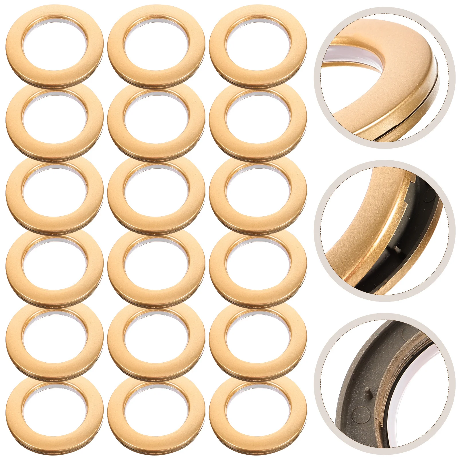 

80pcs Plastic Curtain Grommet Rings Smooth Slide Low Noise Modern Home Decor Accessories For Window Door