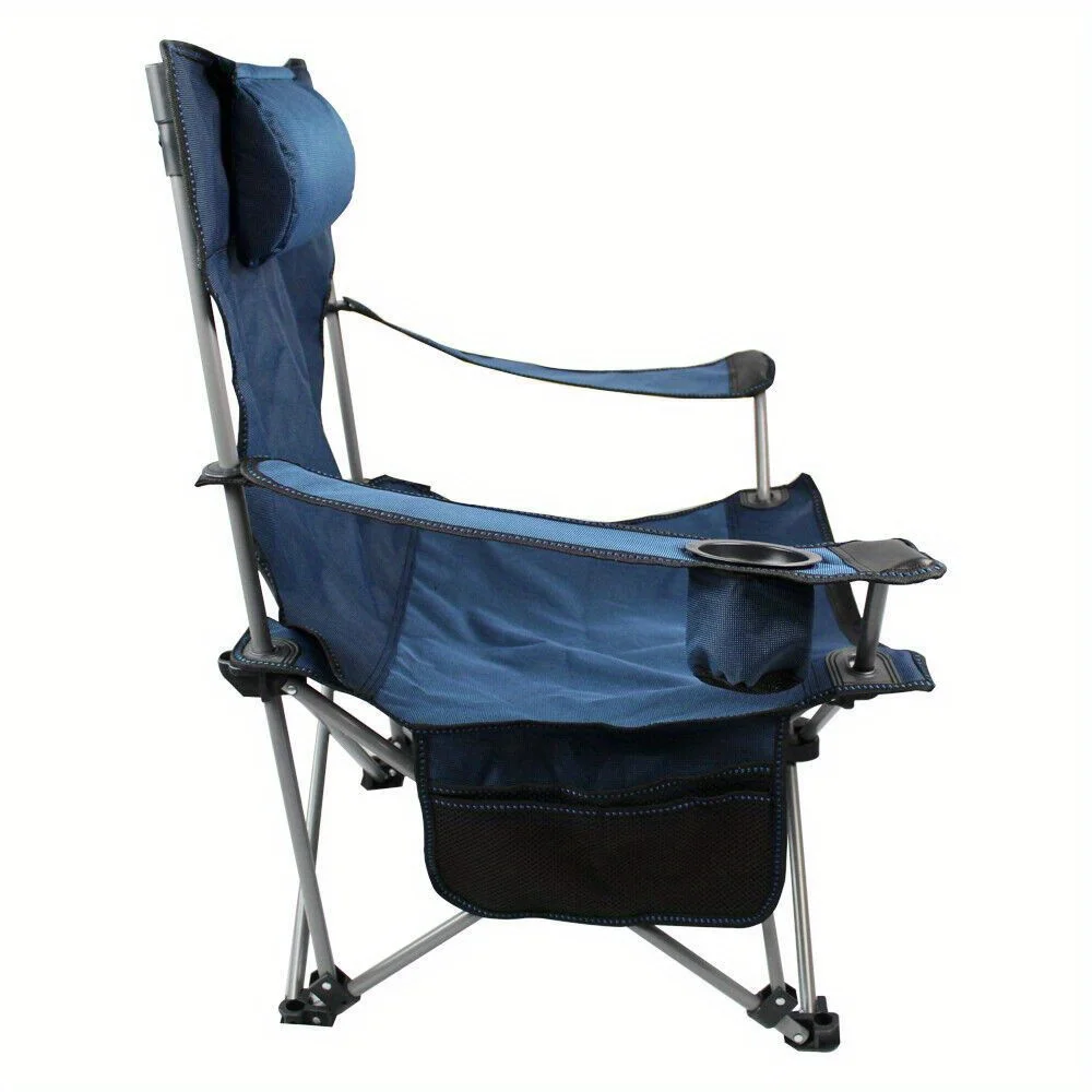 RapDuty-Chaises de camping pliantes avec porte-gobelet d'oreiller, fauteuil inclinable respirant, extérieur