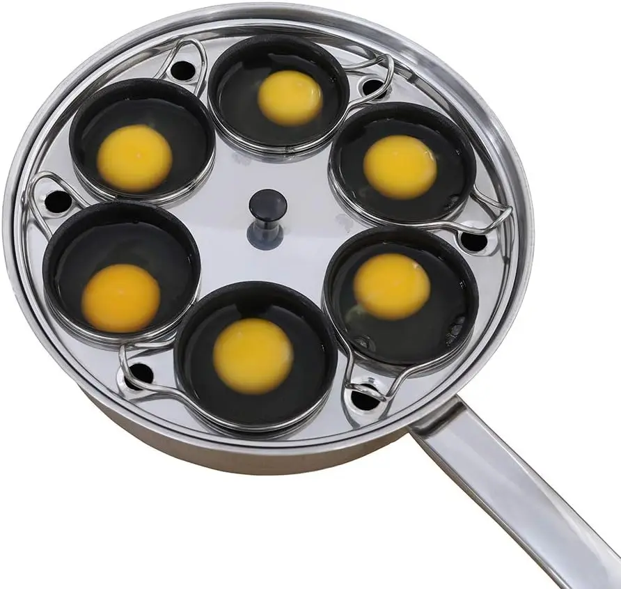 

Egg Poacher Pan - Stainless Steel Poached Cooker – Perfect Poached Maker – Induction Cooktop Poachers Cookware