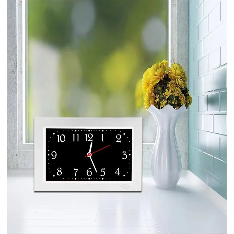 Dementia Clock 8 Inch IPS Extra Large Non-Abbreviated Day Month Digital Alarm Clock for Seniors Memory Loss Alzheimer's