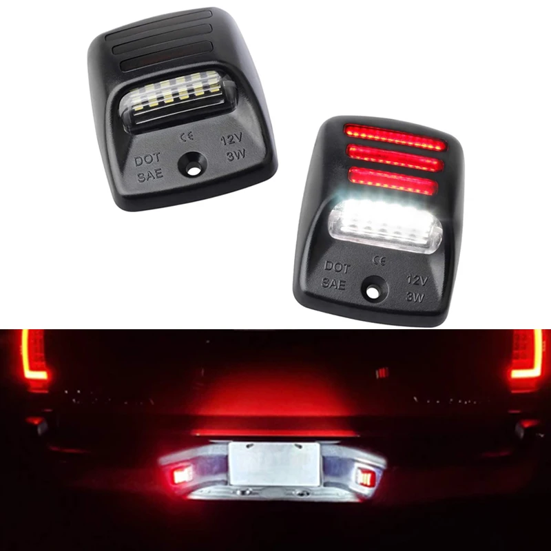 

LED License Plate Light Lamp Replacement For Tacoma 2005 to 2015 Tundra 2000 to 2013 6000k White Red