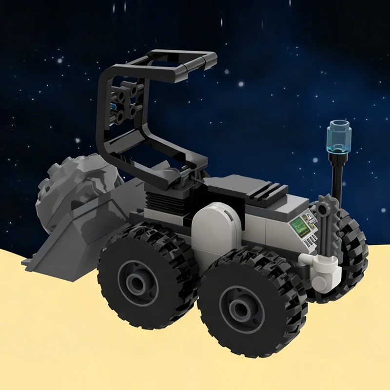 Veículo clássico espaço escavadeira modelo moc tijolos de construção equipamentos guerra tecnologia modular presentes feriado montar crianças brinquedos
