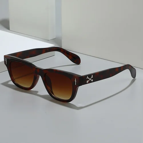 Imagen 2 del producto Gafas de sol modernas para hombre, lentes de sol cuadradas de diseñador con estilo, de marca de lujo, con UV400, Y2K