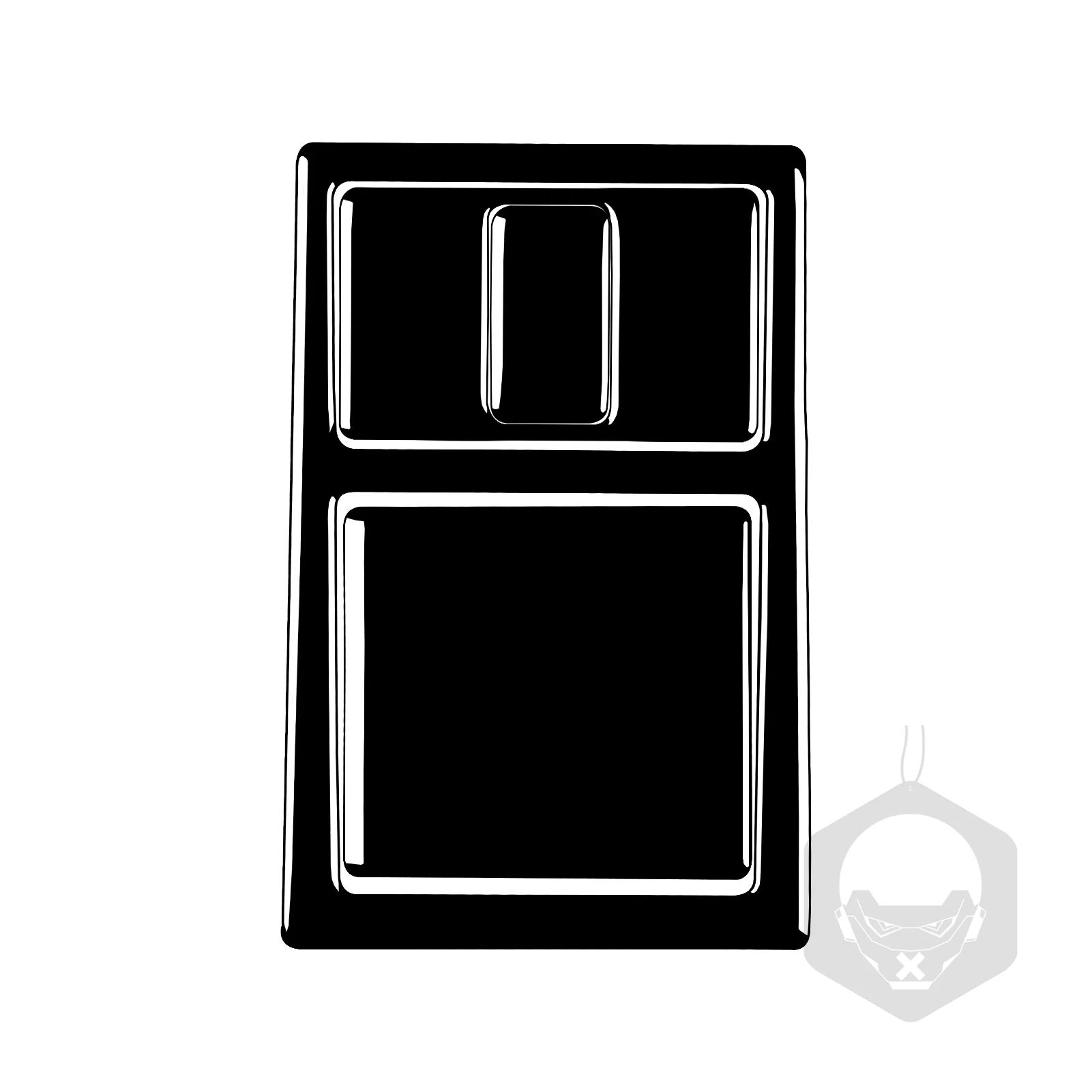 For Volkswagen Passat B5 2001-2005 Accessories Gloss Black Plastic Car Interior Rear Control Panel Trim Sticker