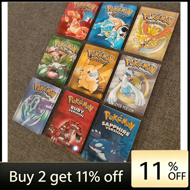 Pokémon All Game Covers Handmade DIY Acrylic Magnets Magnetic Refrigerator Decor Collectible Commemorative Pikachu Toys Gifts