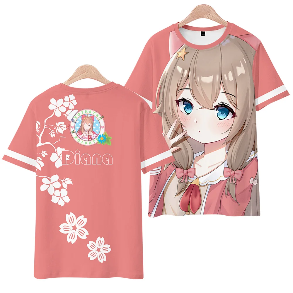 Virtueel anker asoul Jiaran's T-shirt met korte mouwen rond de hond Vtuber anime cos T-shirt dieptepunt kleding