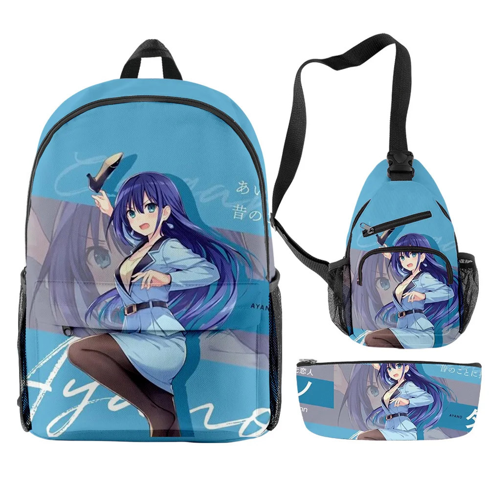 

Harajuku Novelty Cool Engage Kiss Anime 3D Print 3pcs/Set pupil School Bags Travel Laptop Backpack Chest Bag Pencil Case