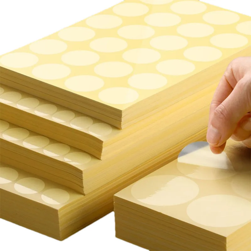 ملصقات ختم مستديرة شفافة فائقة اللزجة لصندوق هدايا السنة الجديدة، ملصقات صندوق الطائرة، نقاط غراء الزيت #4