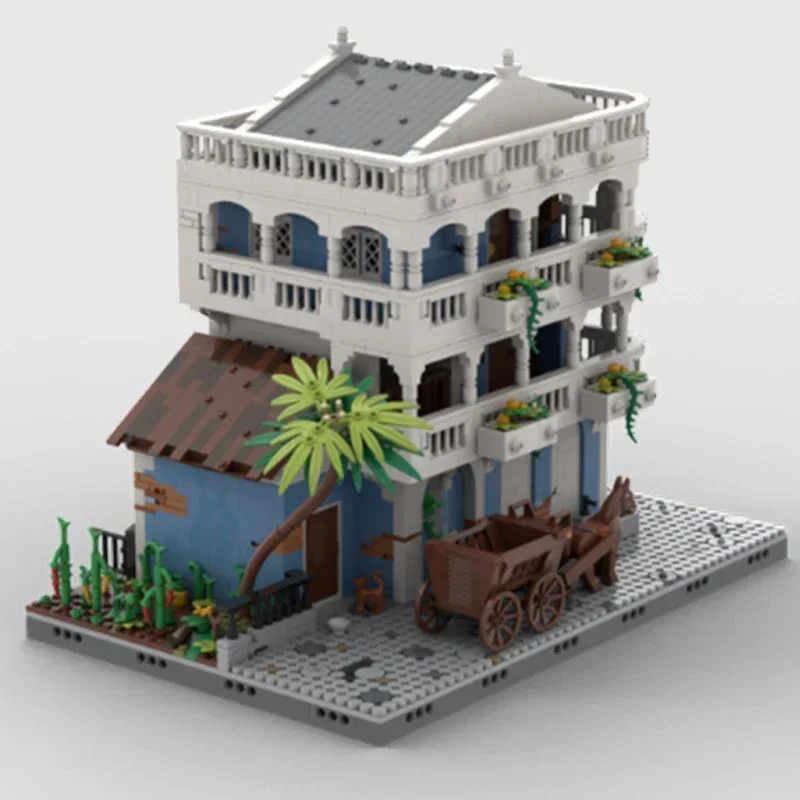 Bloques de construcción Moc Street View modelo Empire Rest House ladrillos técnicos DIY montaje juguetes de construcción para niños regalos de vacaciones