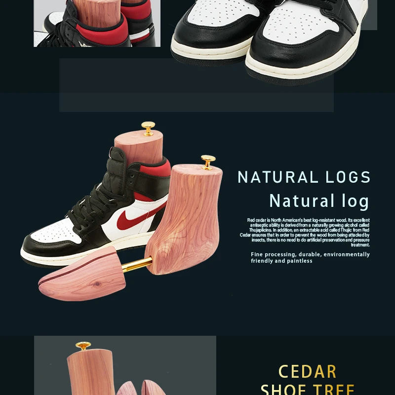 Men's and Women's Single Tube Adjustable Red Cedar Boot Stretcher Wood Shoe Tree