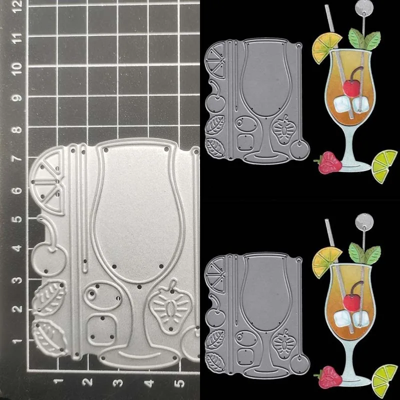 

Fruit Juice Cup Straw Metal Cutting Dies Diy Scrapbooking Photo Album Decorative Embossing Paper Card Crafts