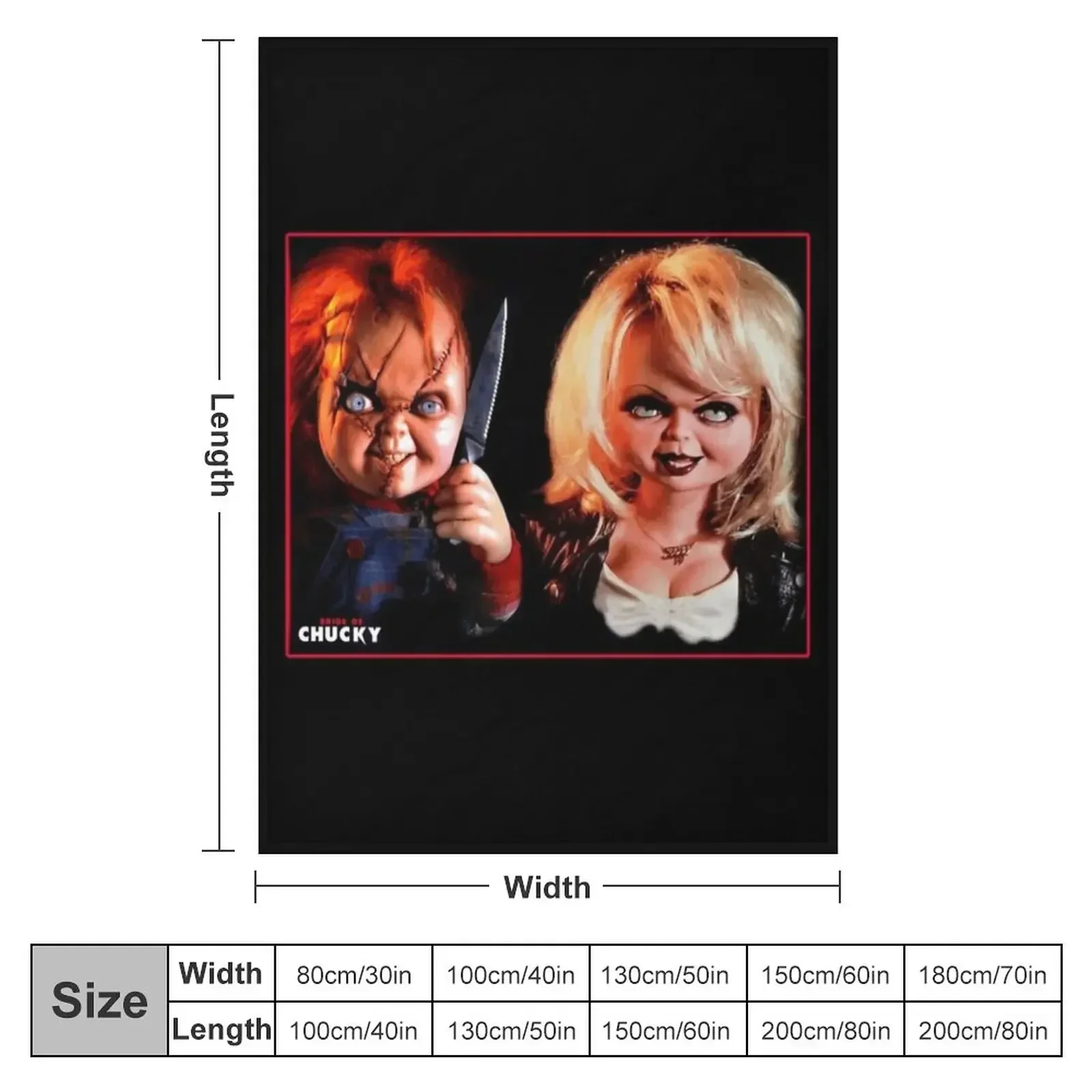 Bride Of Chucky 2 Classic Throw Blanket Giant Sofa Bed covers Luxury Brand Blankets