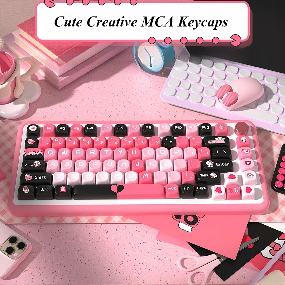 

Favorite Feeling MCA Cute Keycap Set PBT Thermosublimation 145 Keys for MX Switch 60/84/90/104/108 Gaming Mechanical Keyboards