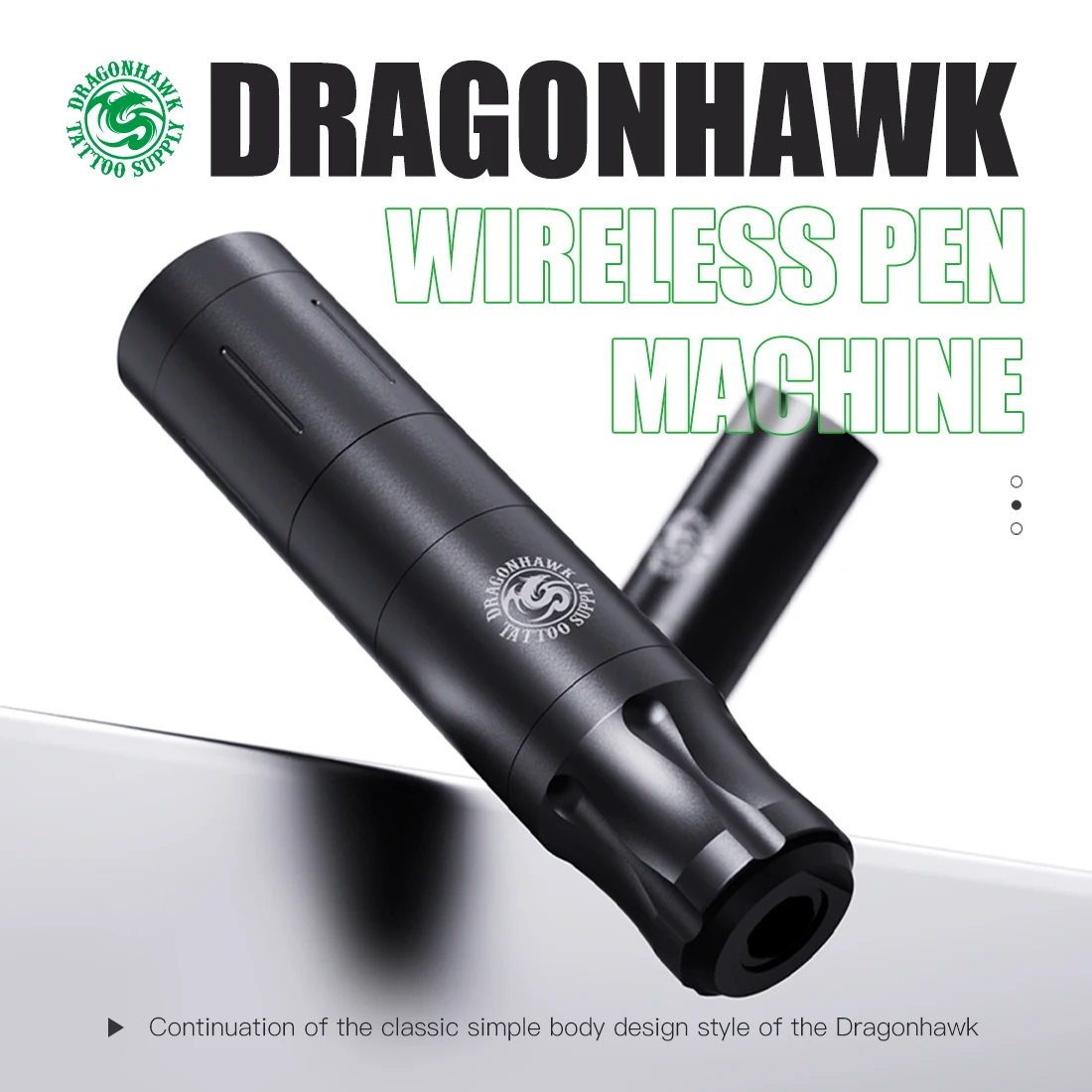 

Dragonhawk Wireless Tattoo Machine Brushless Motor Pen 1500mAh Battery 3.5mm Stroke Portable Design StableSystem Tattoo Supplies