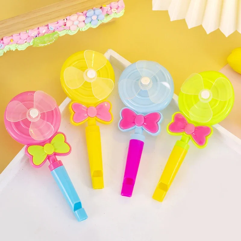 Candy Colored Lollipop Whistle Windmill Creative Children's Toys Sound Whistle Windmill Musical Instrument Toy Kindergarten Gift