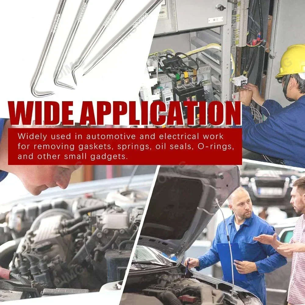 รถซีลน้ํามันไขควงชุด O แหวนปะเก็น PULLER Hooks เครื่องมือกําจัดยางหินทําความสะอาด Pick และชุดตะขอสําหรับยานยนต์