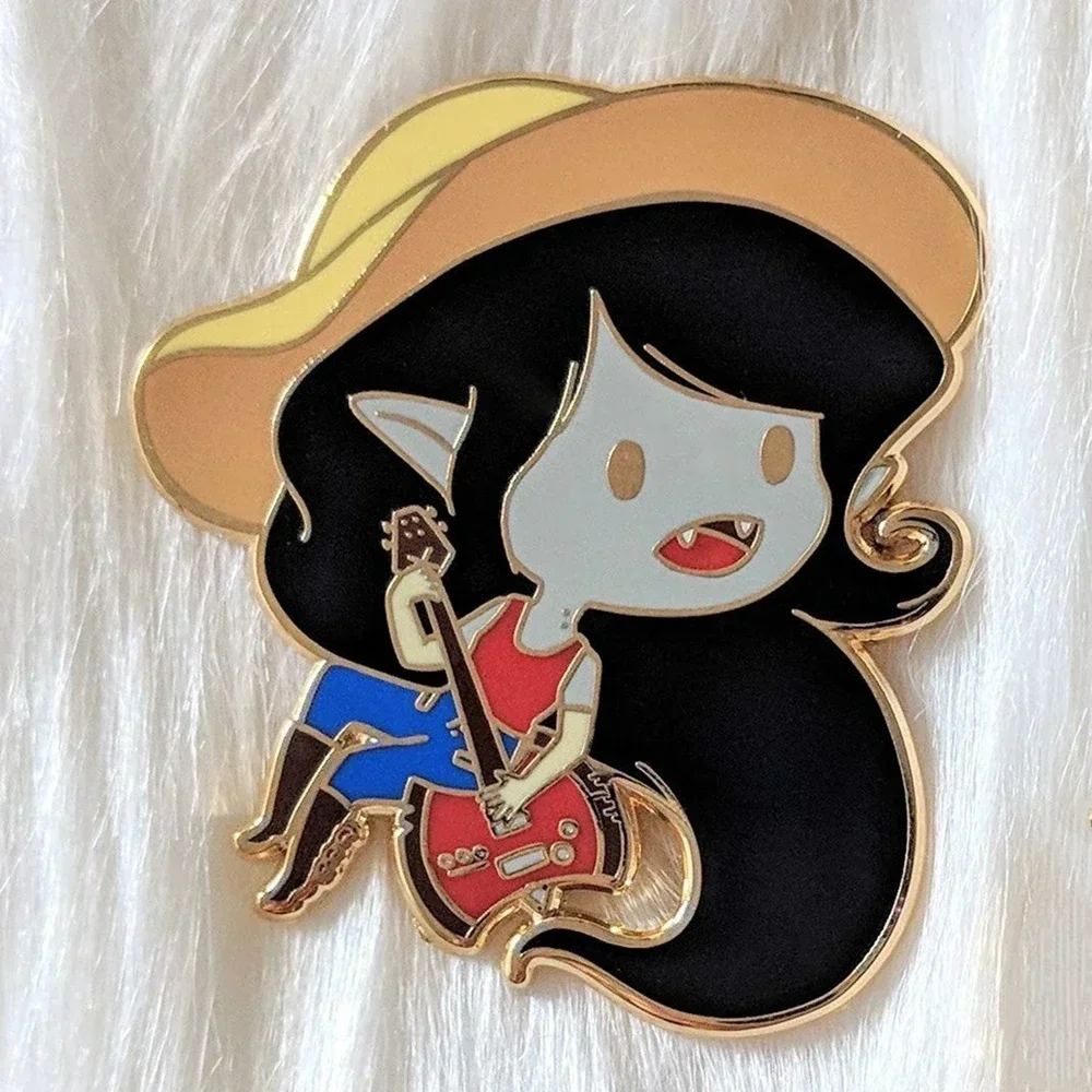 Cute Cartoon Marceline and Princess Bubblegum Hard Enamel Pin Adventures Times Badge Brooch Anime Fashion Jewelry