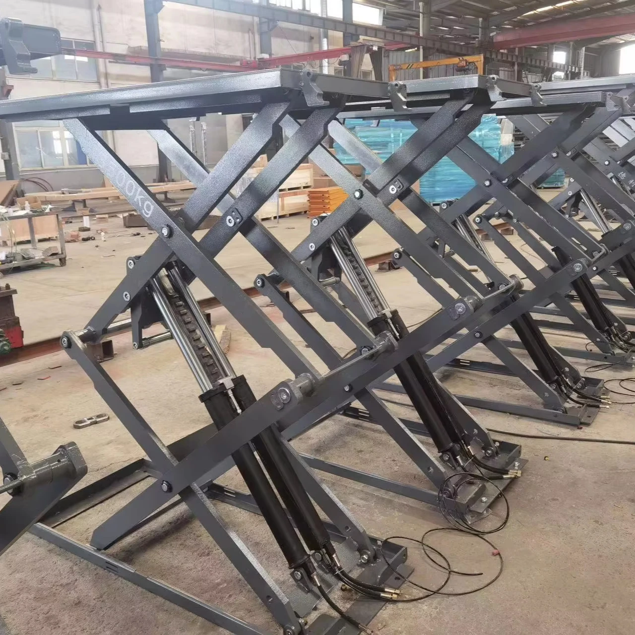 DELILAI DL-3.5DC Double Cylinder Hydraulic Scissor Lift Ultra Thin Small Full Rise Garage Equipment Factory Direct Sale 12