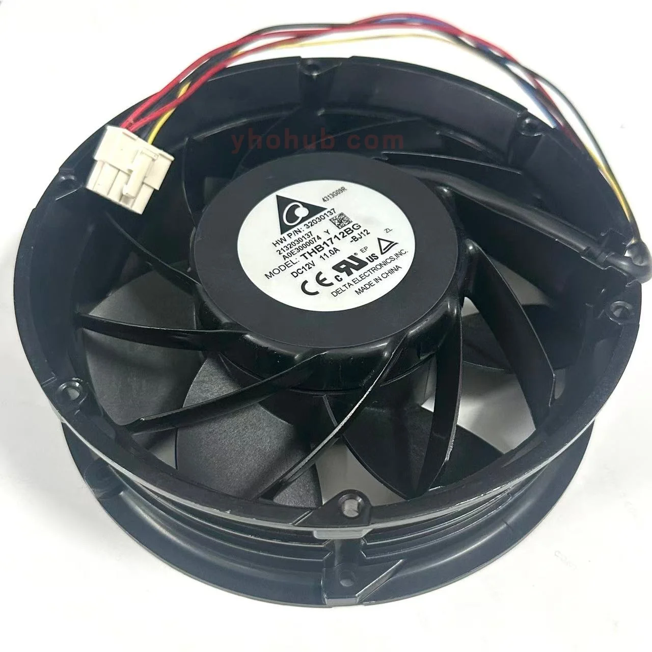 Delta Electronics THB1712BG BJ12 Server Cooling Fan DC 12V 11A 172x172x51mm 6-wire