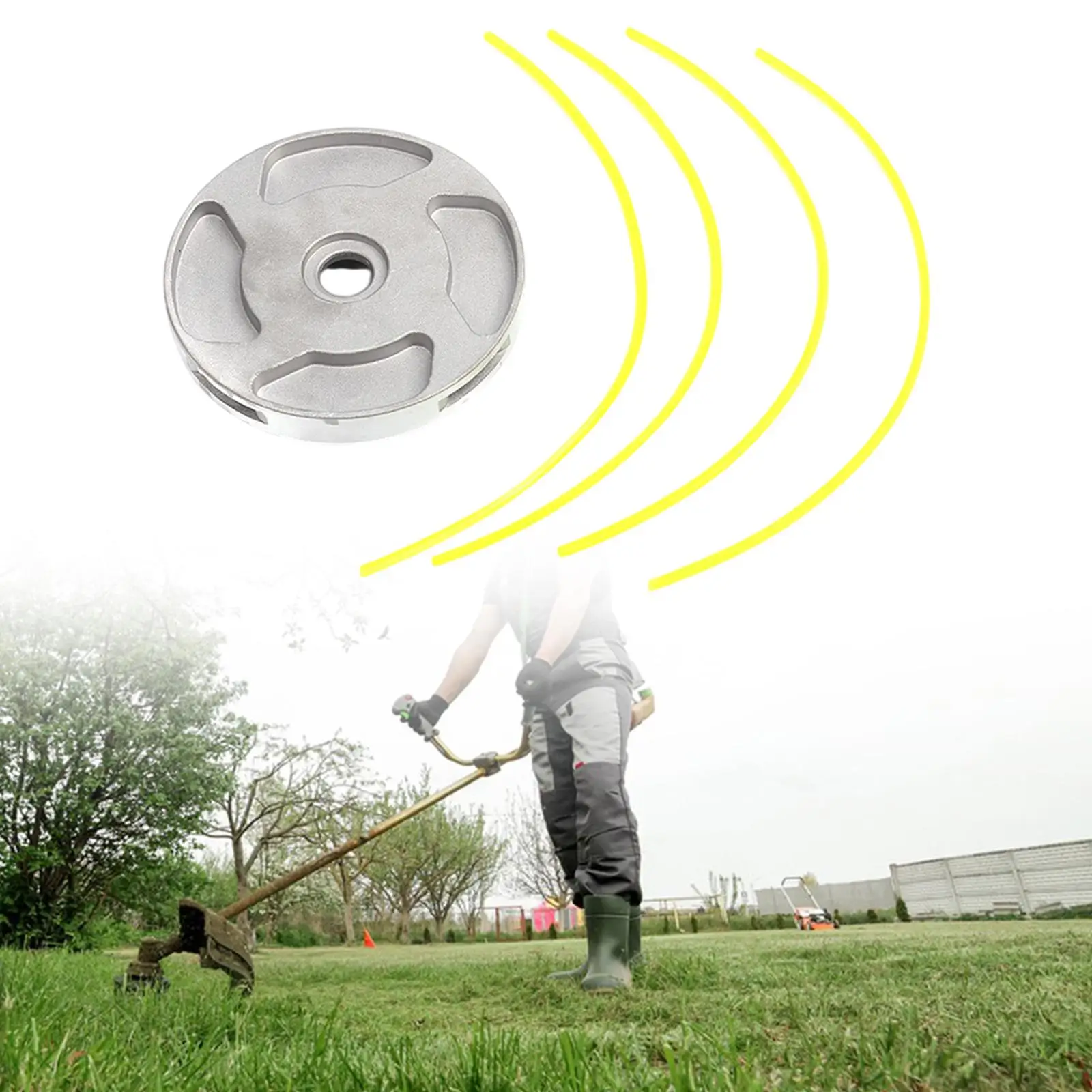 

Trimmer Heads Brush Cutter Head Attachment ,Grass Trimming Tool String Trimmer Heads for Patio Agricultural Lawn Grassing Lawn,