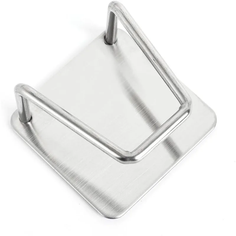 3PCS Kitchen Sink Stainless Steel Hooks Sponge Cleaning Tools Holder Household Self Adhesive Wall Hook Bathroom Towel Racks