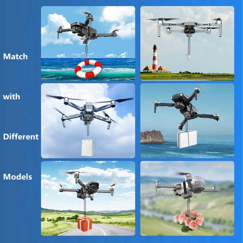 Drone Airdrop System for DJI Mini 3 Pro/Mini 3/ Mini 2 SE/Phantom 3 4/4 Pro Throw Thrower for Wedding Scene Fishing Bait