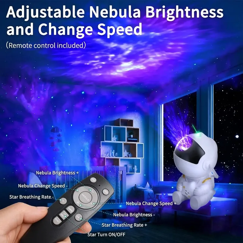 Galaxy Star Astronaut Projector Light Starry Sky Porjectors Lamp Decoration Bedroom Room Nebula LED Night Light Children Gifts