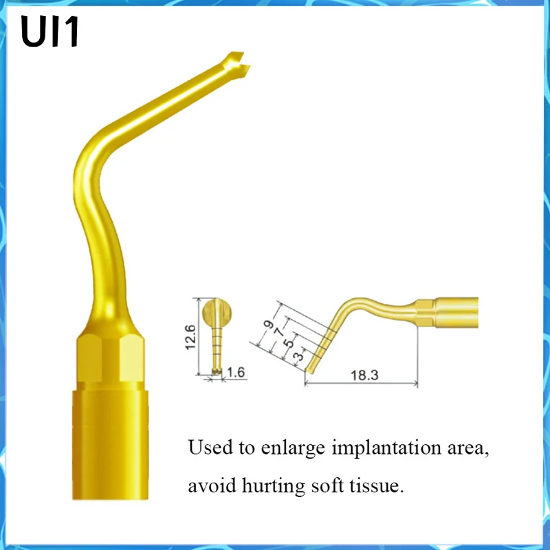 VVDENTAL Implant Surgery Kit for MECTRON/NSK/WOODECKER/SATELEC/DMETEC Dental Implant Surgery Work Tip WSIK Set UI1-UI8