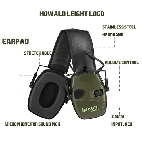 Imagen 2 del producto Orejeras electrónicas tácticas Honeywell: cancelación de ruido y amplificación de sonido para disparar protección auditiva
