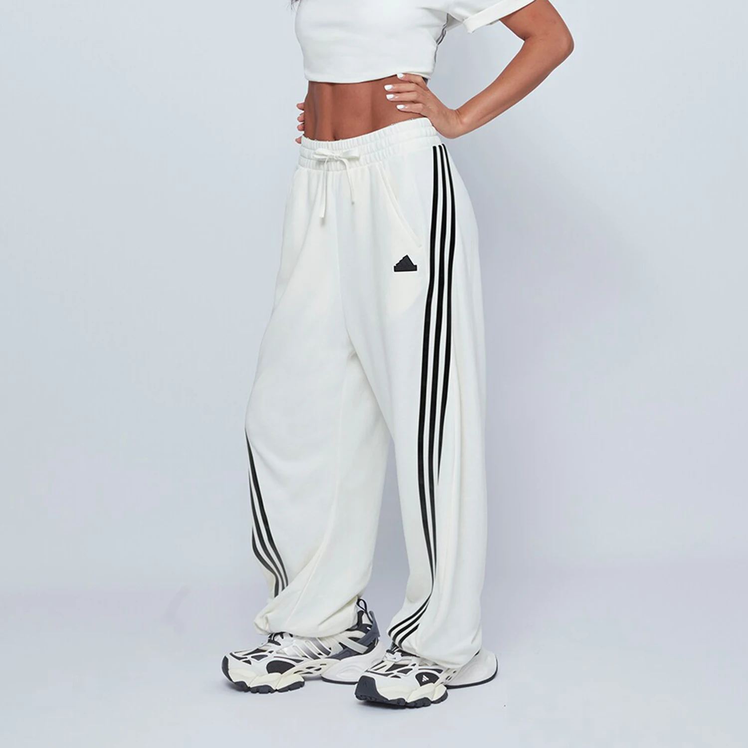 Adidas Originals New Women's Loose Wide Leg Sports Trousers JV9899